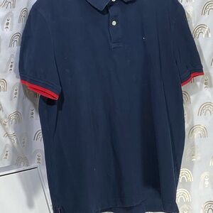 Tommy Hilfiger Dark Blue Polo with Red Trim